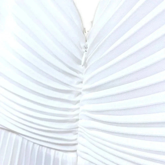 NWT Anthropologie BHLDN Badgley Mischka Sloane Dress White Plunge Maxi Size 2 - Picture 10 of 14